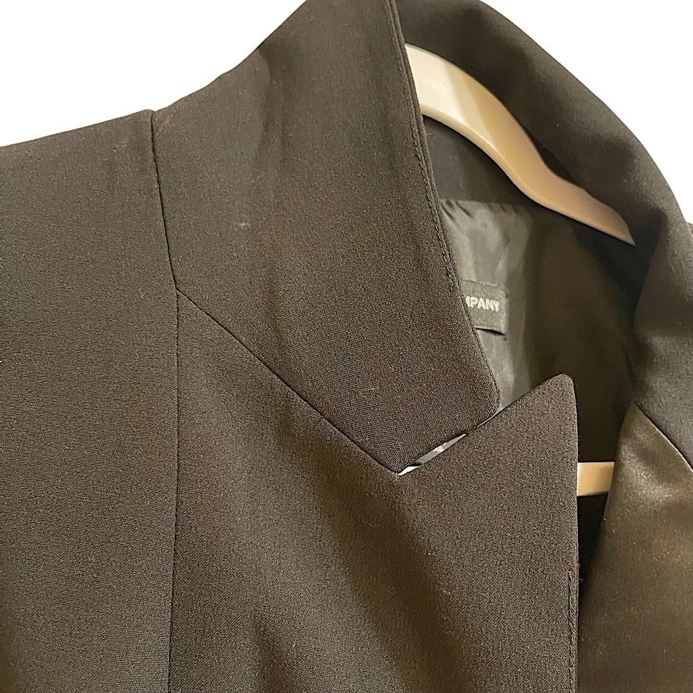 New York & Company Black Tuxedo Style One Button Blazer Jacket Evening Size 12 - Picture 5 of 13